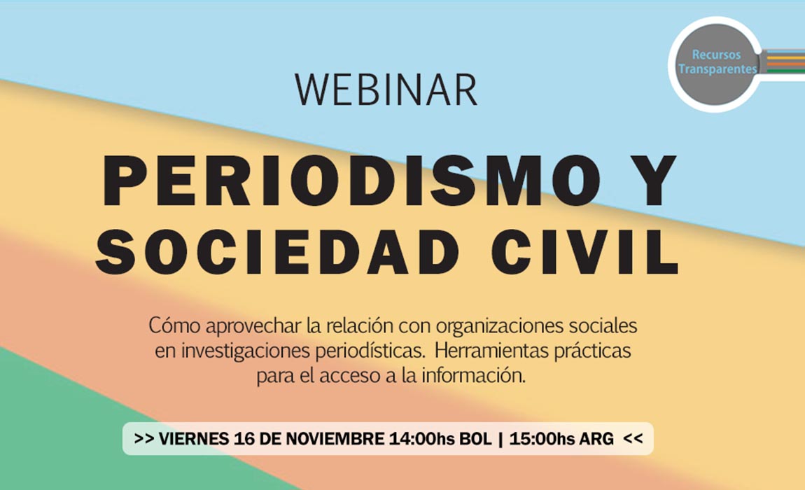 Webinar – Periodismo y Sociedad Civil